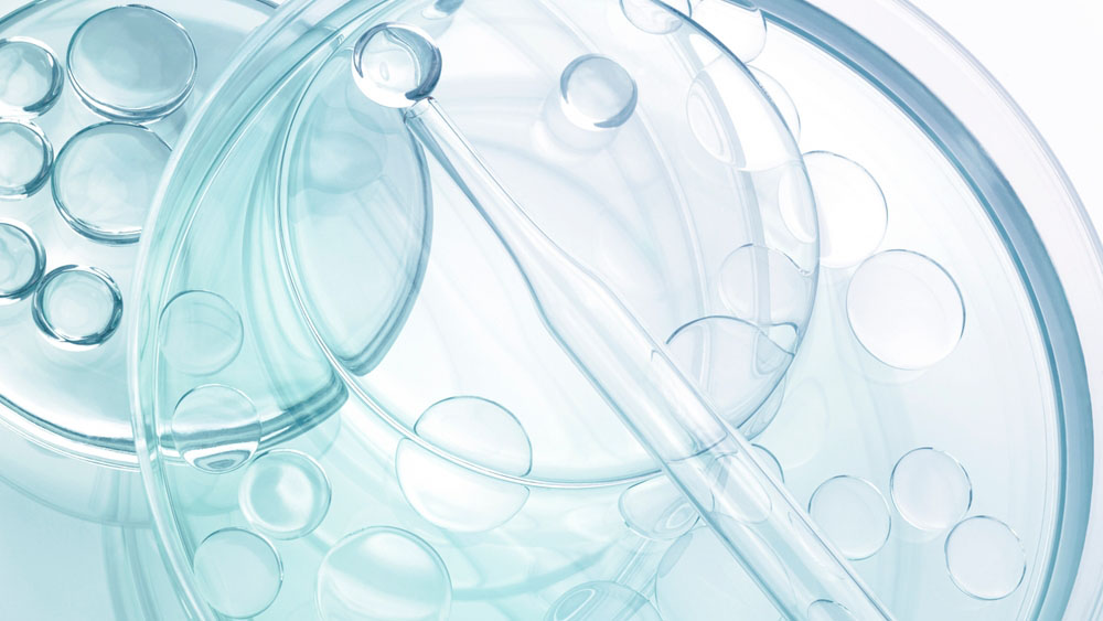 Chemical laboratory research. Abstract cosmetic laboratory. Glass model of molecules.